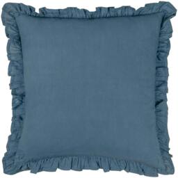 Rackhams Montrose Pleated Floral Cushion Cover - French Blue - 50cm x 50cm - French Blue - 100% Cotton - thumbnail 3