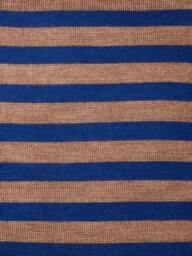 Rackhams Striped Dark Navy and Caramel Brown Cushion - thumbnail 3
