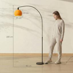 Rackhams Modern Standing Lamp with Shade & Foot Switch, Black - thumbnail 3