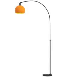 Rackhams Modern Standing Lamp with Shade & Foot Switch, Black - thumbnail 2