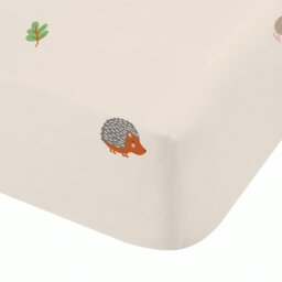 Rackhams Fox and Woodland Friends Fitted Sheet Cream - Double - thumbnail 3