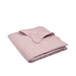 Rackhams Scallop Waves Quilted Bedspread Pink - 240 x 260 cm - Pink - thumbnail 3