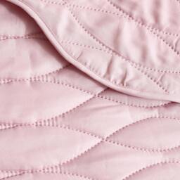 Rackhams Scallop Waves Quilted Bedspread Pink - 240 x 260 cm - Pink - thumbnail 2