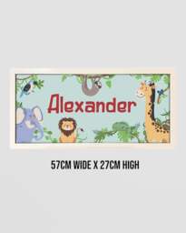 Rackhams Personalised Jungle Nursery Wall Art, Framed Safari Print for Kids - thumbnail 6