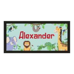 Rackhams Personalised Jungle Nursery Wall Art, Framed Safari Print for Kids - thumbnail 1