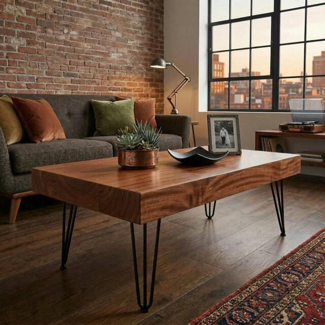 Rackhams Chunky Coffee Table - 160cm - Standard - 100cm - Sapele