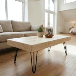 Rackhams Chunky Coffee Table - 160cm - Standard - 100cm - Sapele - thumbnail 2
