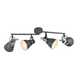 Rackhams Amelix Dark Grey 4 Light Ceiling Spotlight Bar - thumbnail 2
