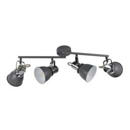 Rackhams Amelix Dark Grey 4 Light Ceiling Spotlight Bar - thumbnail 3