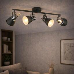 Rackhams Amelix Dark Grey 4 Light Ceiling Spotlight Bar
