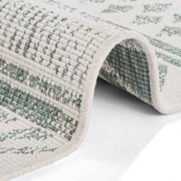 Rackhams Indoor-Outdoor Reversible Geometric Green Rug - 80X150 cm - thumbnail 2