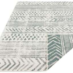 Rackhams Indoor-Outdoor Reversible Geometric Green Rug - 80X150 cm - thumbnail 3