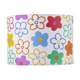 Rackhams Bright and Colourful Fabric Lampshade with Retro Inspired Floral Decor - thumbnail 4