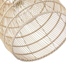 Rackhams Traditional Vintage Spiral Cage Design Natural Brown Rattan Ceiling Lamp Shade - thumbnail 3