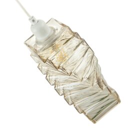 Rackhams Sleek Gold Tinted Pendant Light Shade with Staggered Rectangular Body - thumbnail 3