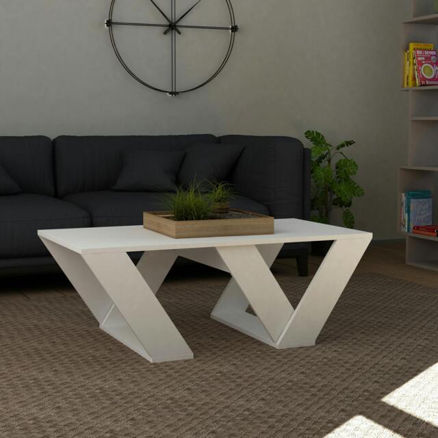 Rackhams Pipra Modern Multipurpose Coffee Table 110x60x40cm - White - image 1