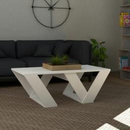 Rackhams Pipra Modern Multipurpose Coffee Table 110x60x40cm - White