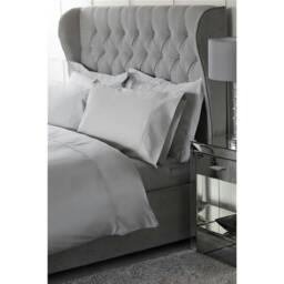 Rackhams Bamboo Fitted Sheet - Platinum - Platinum - 190cm x 122cm - 70% Bamboo/30% Cotton - thumbnail 1