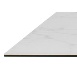 Rackhams Heaven Dining Table with Ceramic White Top - Black - No - White - thumbnail 5