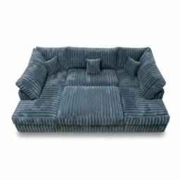 Rackhams Large Jumbo Cord Cinema Sofa - Black - thumbnail 6