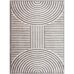 Rackhams Fossay Shag-Washable Beige Charcoal Modern High Pile Rug - 120 x 170 cm - thumbnail 2