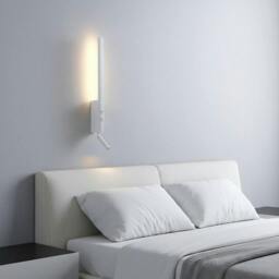 Rackhams 5 Watt White Bedside Wall Light With Reading Light