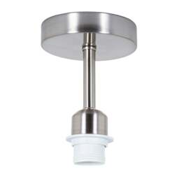 Rackhams Brushed Satin Nickel Ceiling Light Fitting for Industrial Style Light Bulbs