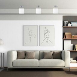 Rackhams Brushed Satin Nickel Ceiling Light Fitting for Industrial Style Light Bulbs - thumbnail 5