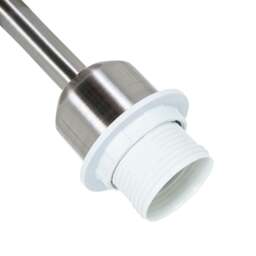 Rackhams Brushed Satin Nickel Ceiling Light Fitting for Industrial Style Light Bulbs - thumbnail 3