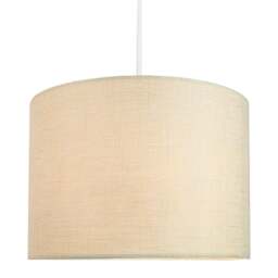 Rackhams Contemporary and Sleek 10 Inch Cream Linen Fabric Drum Lamp Shade 60w Maximum - thumbnail 5