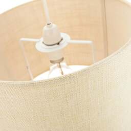 Rackhams Contemporary and Sleek 10 Inch Cream Linen Fabric Drum Lamp Shade 60w Maximum - thumbnail 2