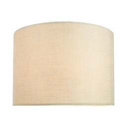 Rackhams Contemporary and Sleek 10 Inch Cream Linen Fabric Drum Lamp Shade 60w Maximum