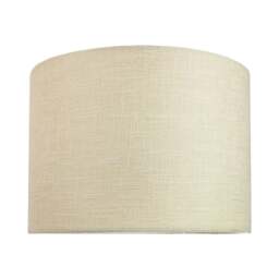 Rackhams Contemporary and Sleek 10 Inch Cream Linen Fabric Drum Lamp Shade 60w Maximum - thumbnail 6