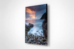 Rackhams Sun Ray Over Pebble Cove - Framed Print 20 x 16 inch - thumbnail 3