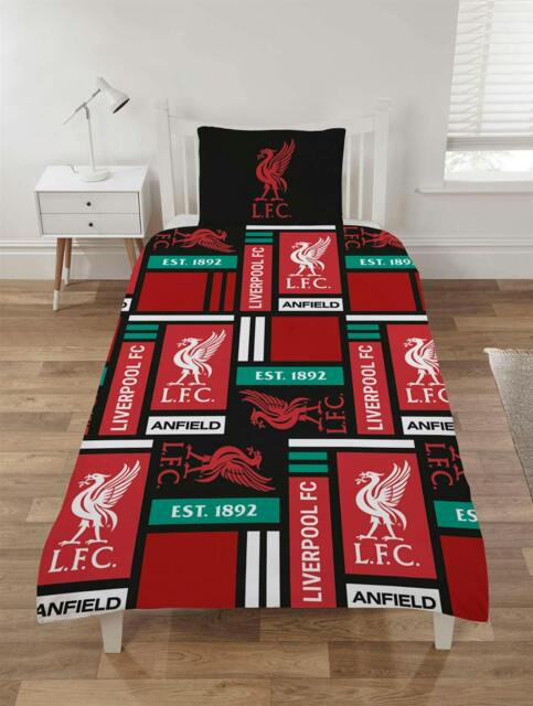 Rackhams Liverpool Blocks Red Duvet Cover Set - Single - image 1