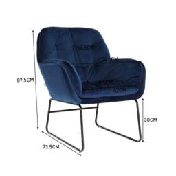 Rackhams 75cm Wide Faux Leather Armchair Double Layer Padded Occasional Chair - Brown - Faux leather - thumbnail 6