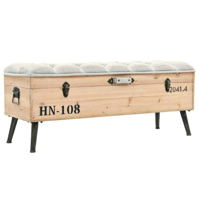 Rackhams Storage Bench 110 cm Solid Firwood - image 1