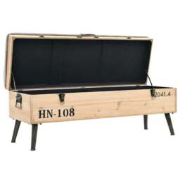Rackhams Storage Bench 110 cm Solid Firwood - thumbnail 5