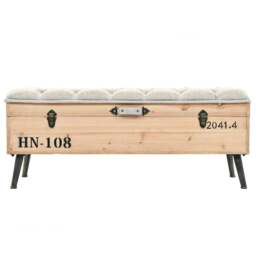 Rackhams Storage Bench 110 cm Solid Firwood - thumbnail 2