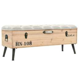 Rackhams Storage Bench 110 cm Solid Firwood - thumbnail 1