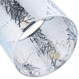 Rackhams Unique and Beautiful Polished Chrome Metal Forest Design Ceiling Pendant Shade - thumbnail 4