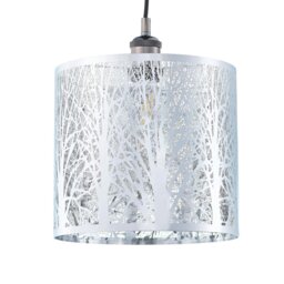 Rackhams Unique and Beautiful Polished Chrome Metal Forest Design Ceiling Pendant Shade