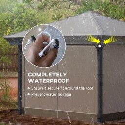 Rackhams 3 x 3 (m) Gazebo Protective Cover, Waterproof Cover for Canopy, Tent - thumbnail 4