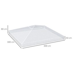 Rackhams 3 x 3 (m) Gazebo Protective Cover, Waterproof Cover for Canopy, Tent - thumbnail 5