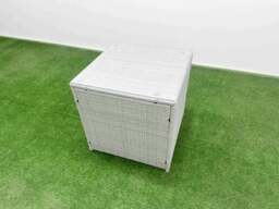 Rackhams PE Rattan Lounge Sofa Set Outdoor Garden Furniture Set with Fire Pit Dining Table 3 Seater Sofa 2 Side Table 3 Stools Light Grey - thumbnail 4