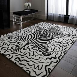 Rackhams Wilder Zebra Mono Rug - 160x230cm - thumbnail 2