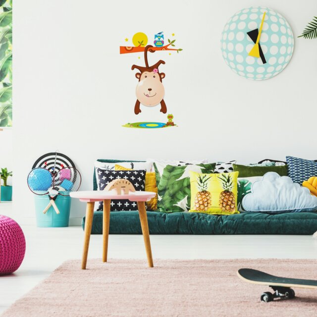 Rackhams Monkey LED Childrens Lamp Charming Fun Night Light Ultra Low Consumption 0.6W Colourful Wall Decals Create A 3D Effect - image 1