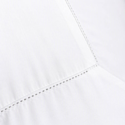 Rackhams Embroidered Oxford Pillowcase - 50 x 75cm - White - 52% Polyester 48% Cotton - thumbnail 2
