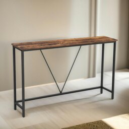 Rackhams 120CM Wide Industrial Console Hallway Table Brown - thumbnail 3