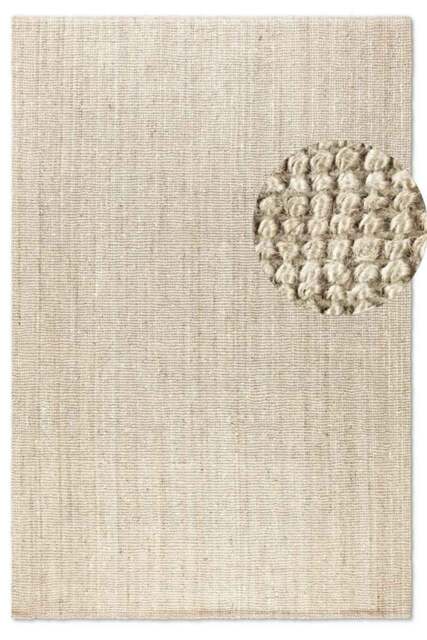 Rackhams Handwoven Jute Cream Rug – Natural Colour - 60X90 cm - image 1